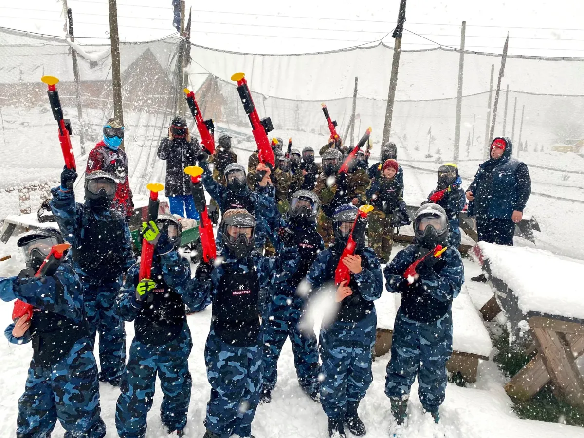 Paintball dla dzieci zimą